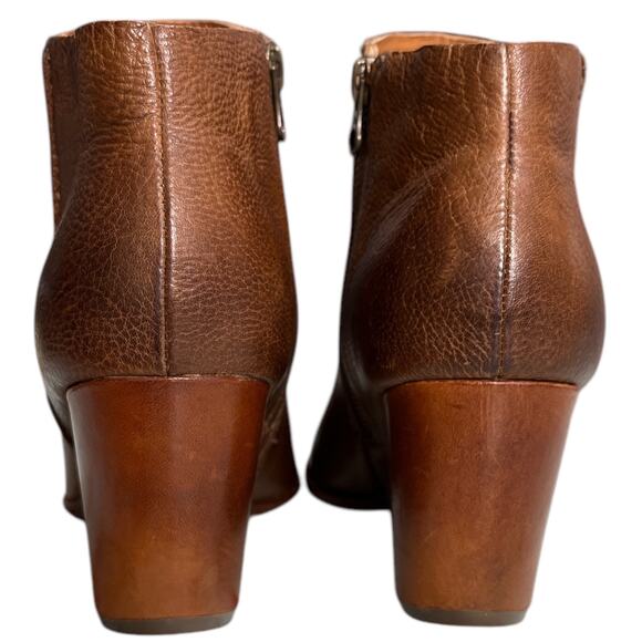 Kork Ease Natalya Wedge Bootie Sz 9.5 Brown Leather Ankle Boot - Picture 9 of 13